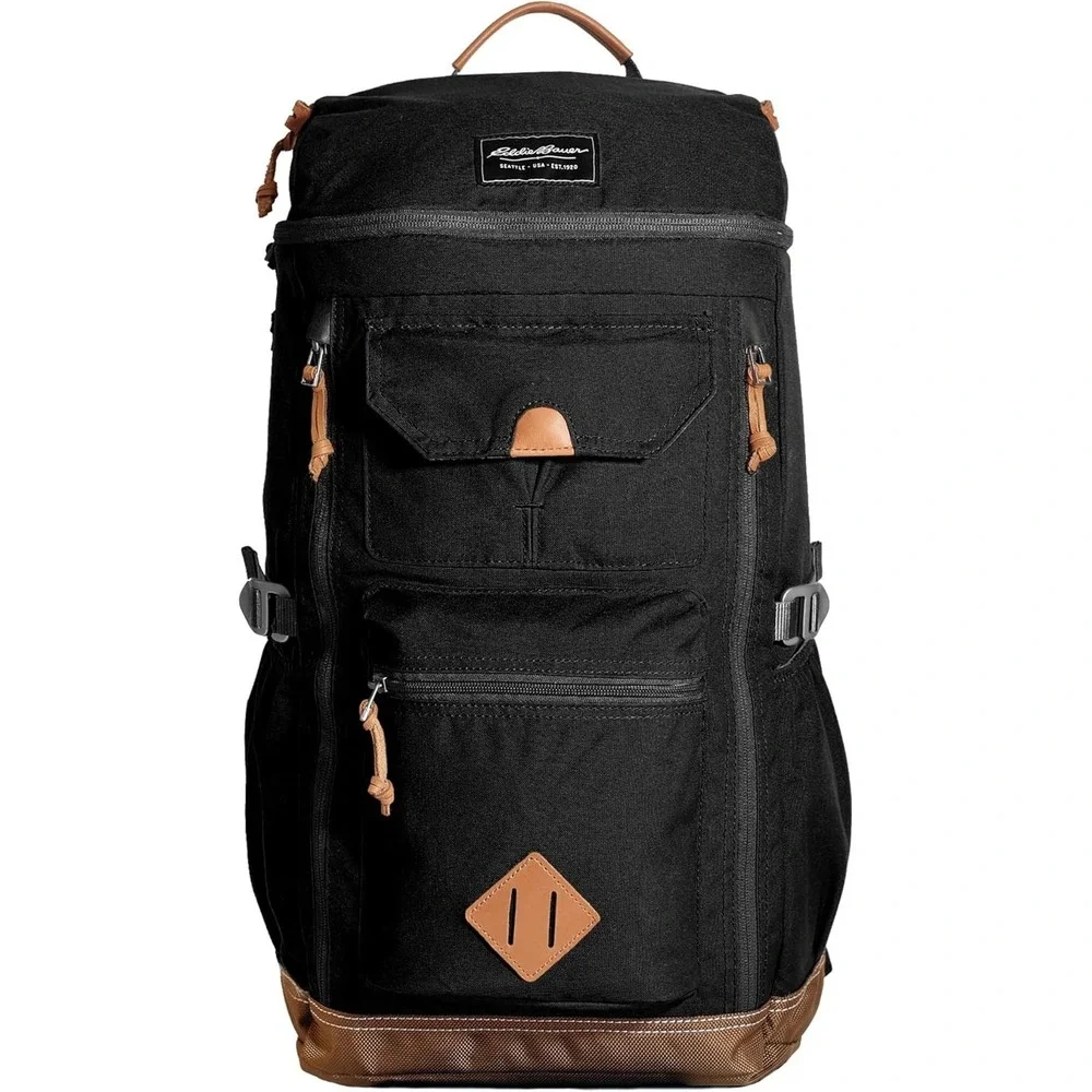 Eddie Bauer Bygone 30L Backpack with Top Loading Knapsack, Black